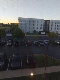 The view of the parking lot