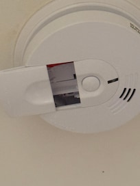 Batteries missing from smoke detector