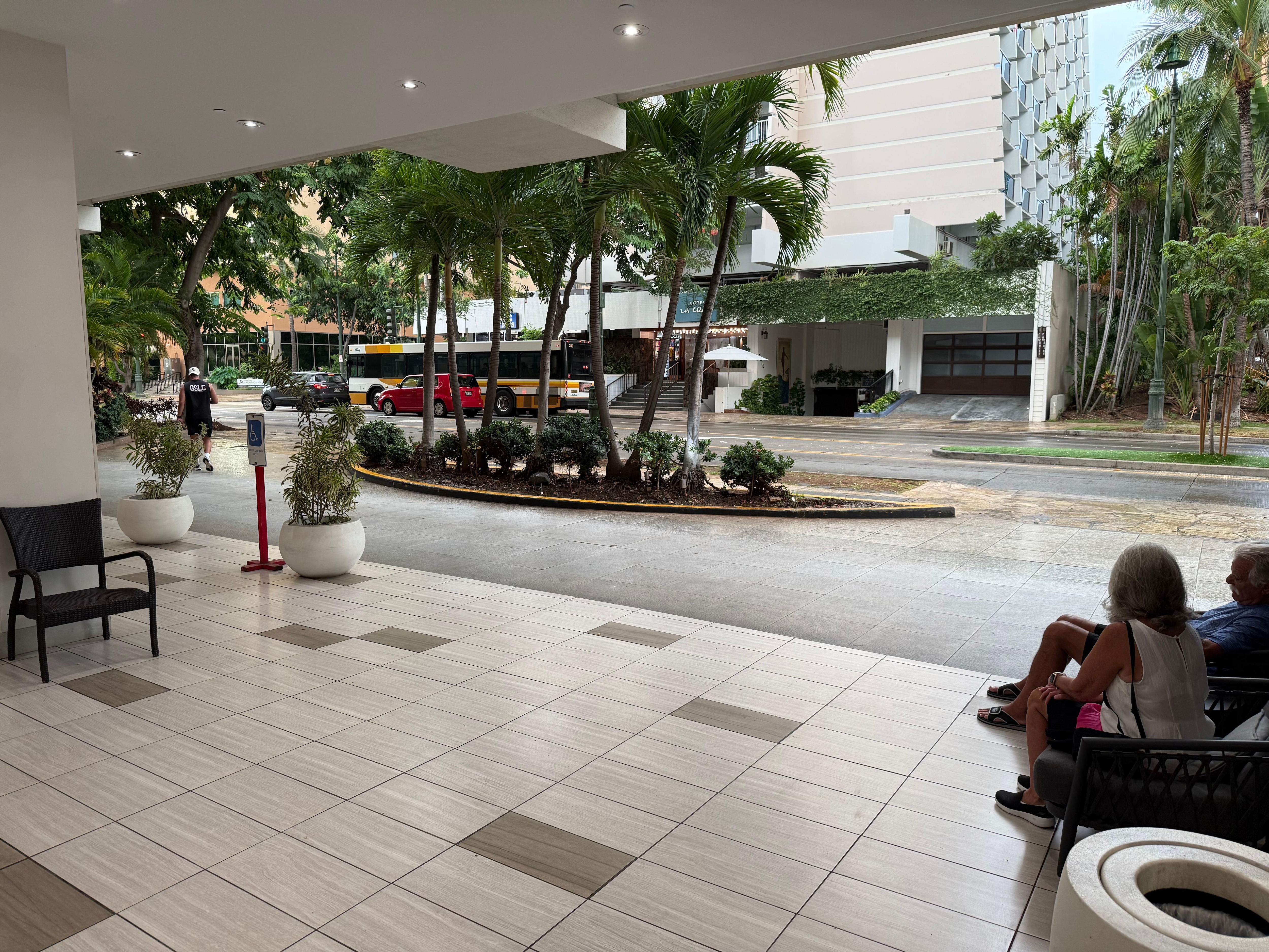 Uber pick up and drop off area 