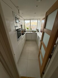 Small, well equipped kitchen, with washing machine and dishwasher. Wish there was a coffee machine, but the kettle worked fine for us