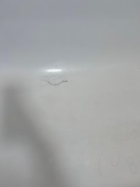 Hair in the tub when I went to use the shower.