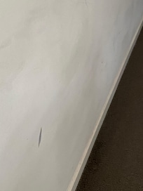 Dirty, marked walls