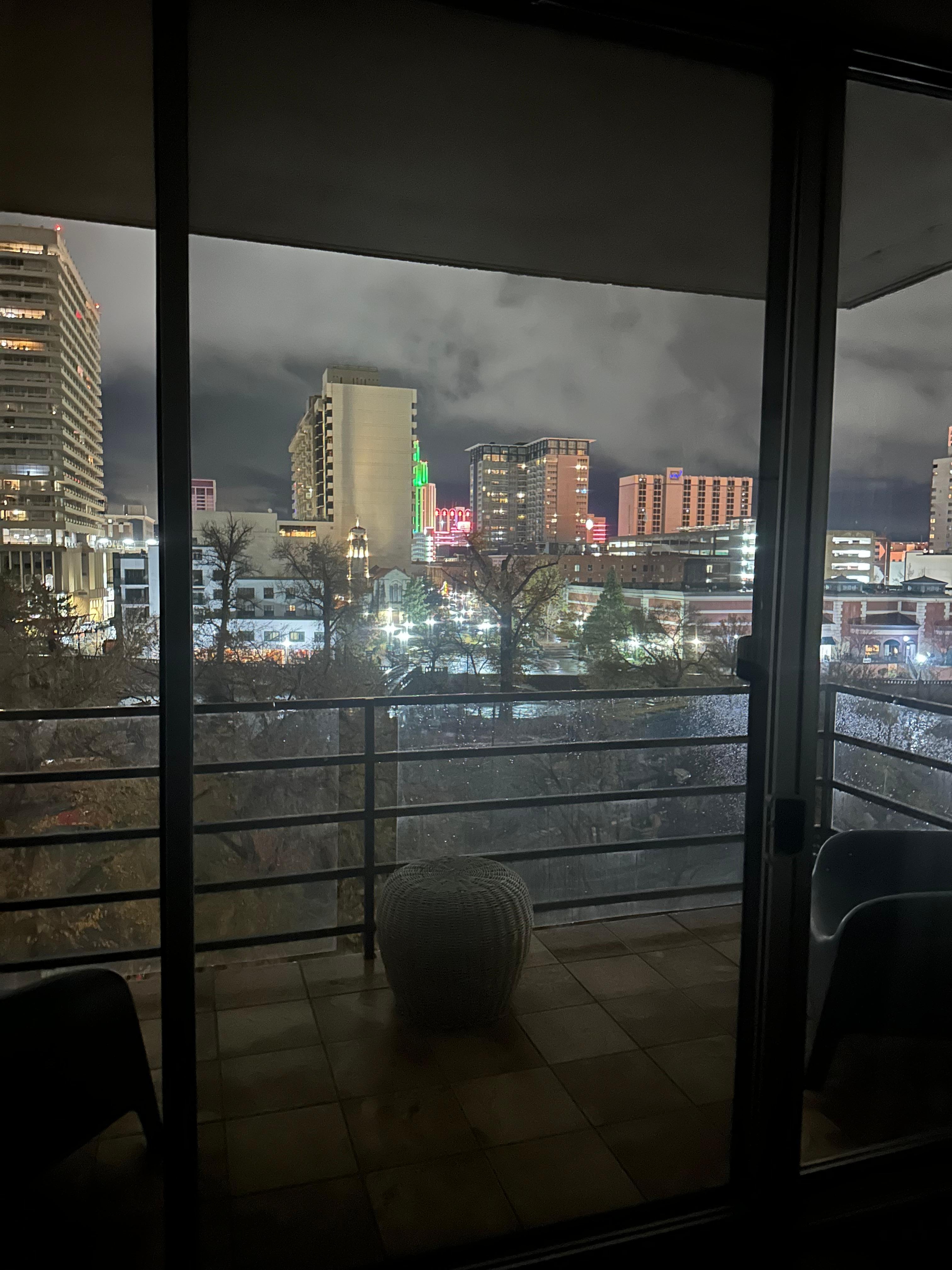 Great views of the city lights. 