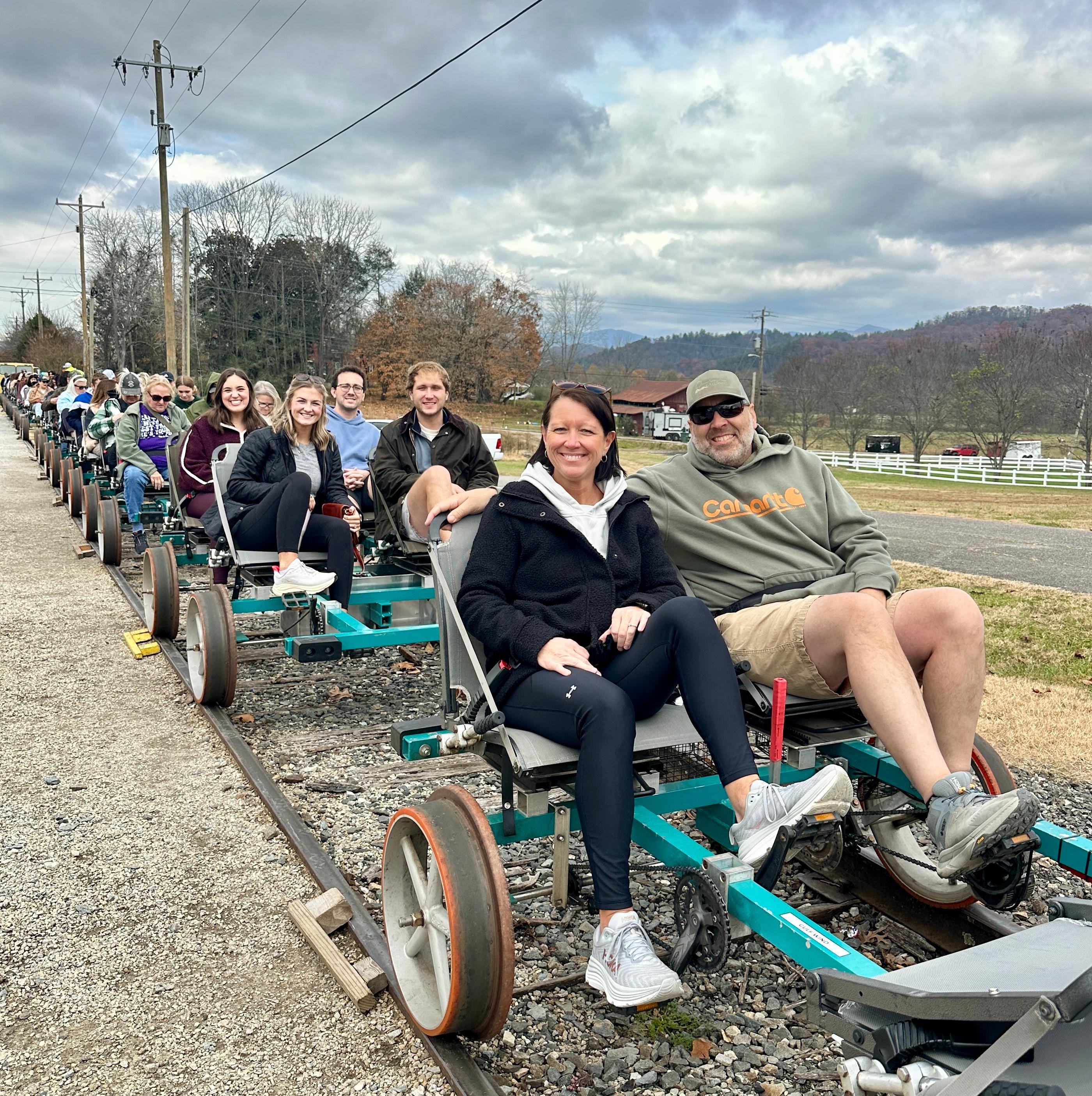 We booked a bike railway tour in Andrews, NC and it was so much fun!! Highly recommended!!