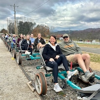 We booked a bike railway tour in Andrews, NC and it was so much fun!! Highly recommended!!