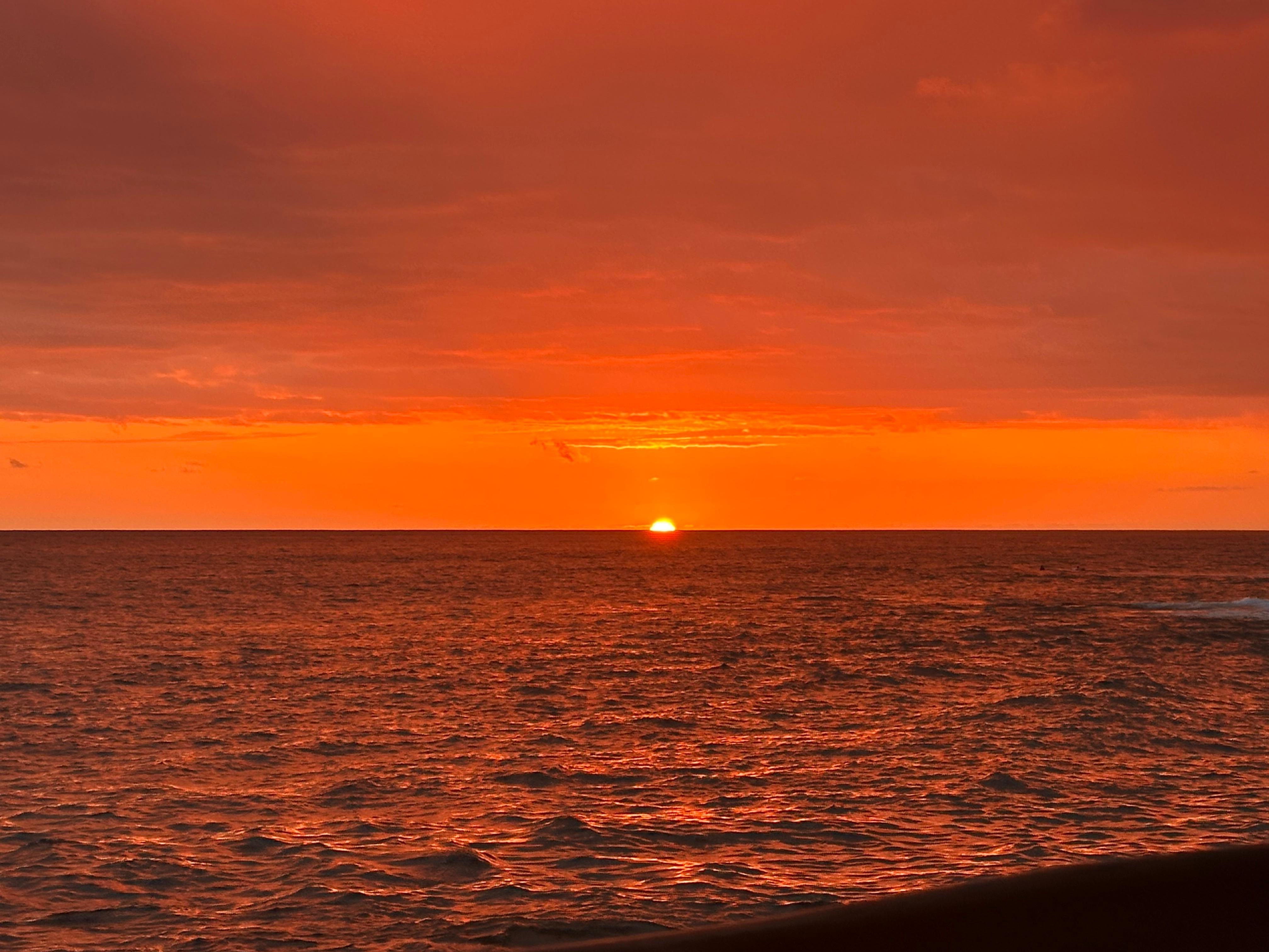 Sunset view from the deck.