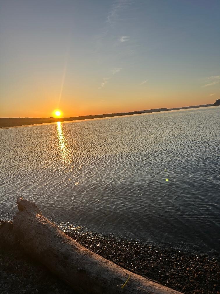Sunset on the water