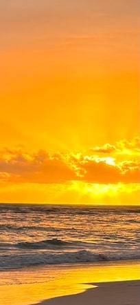 Early morning sunrise just a short walk from our room