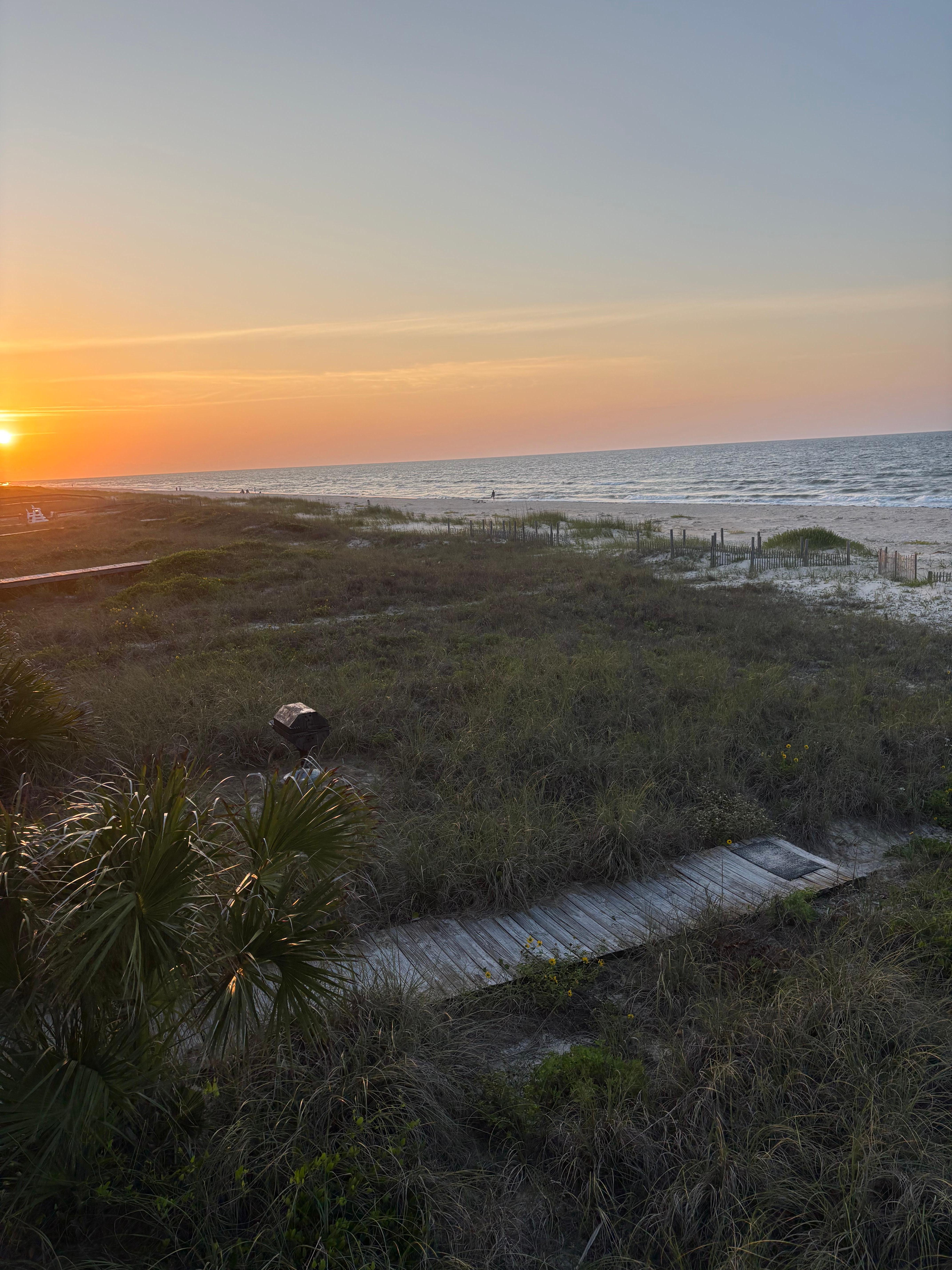 The sun coming up on "our" beach 