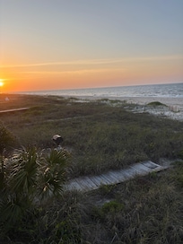 The sun coming up on "our" beach