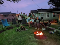 Nice fire pit for a family gathering.