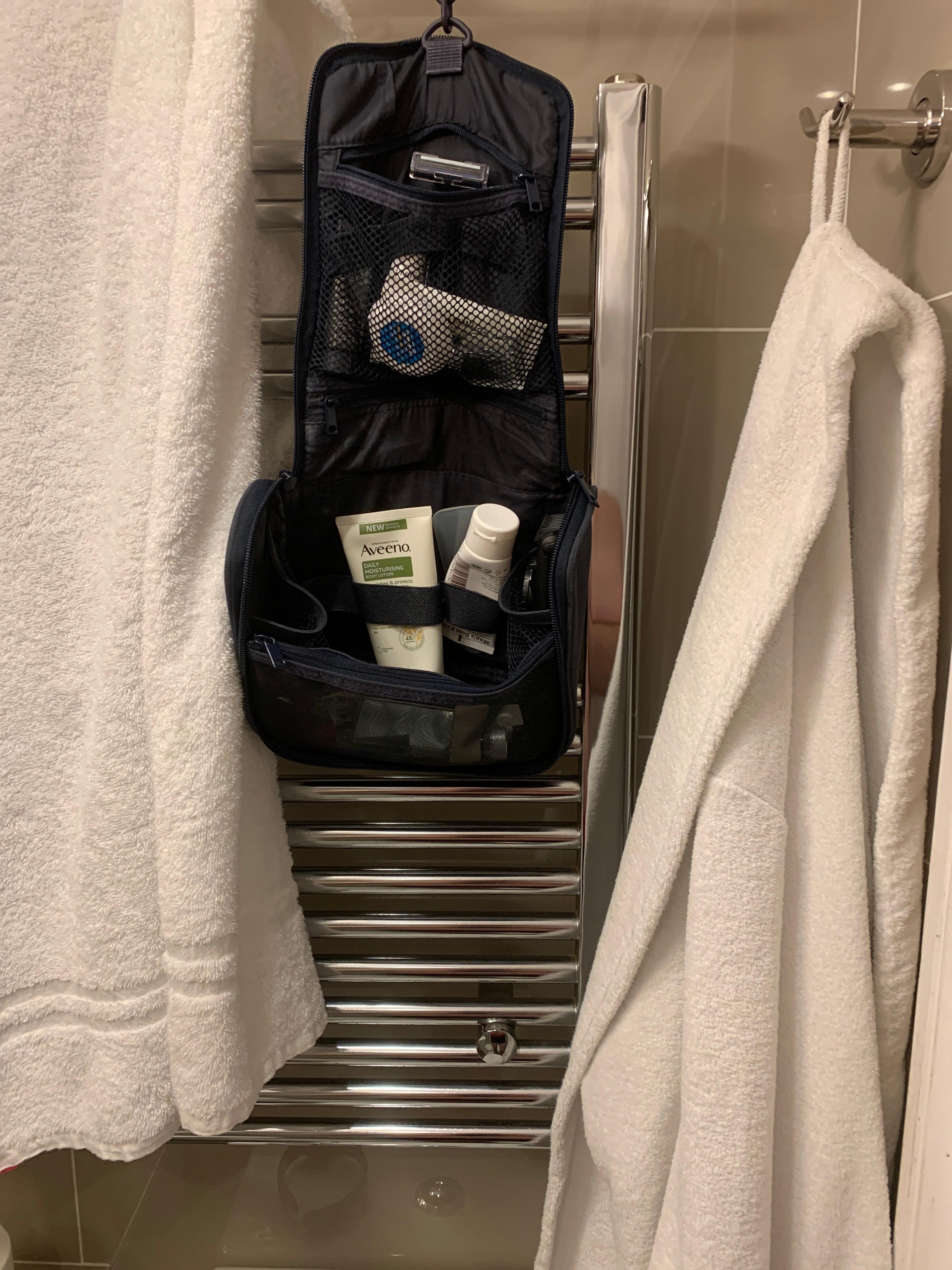 good towel rail and space to store my wash bag