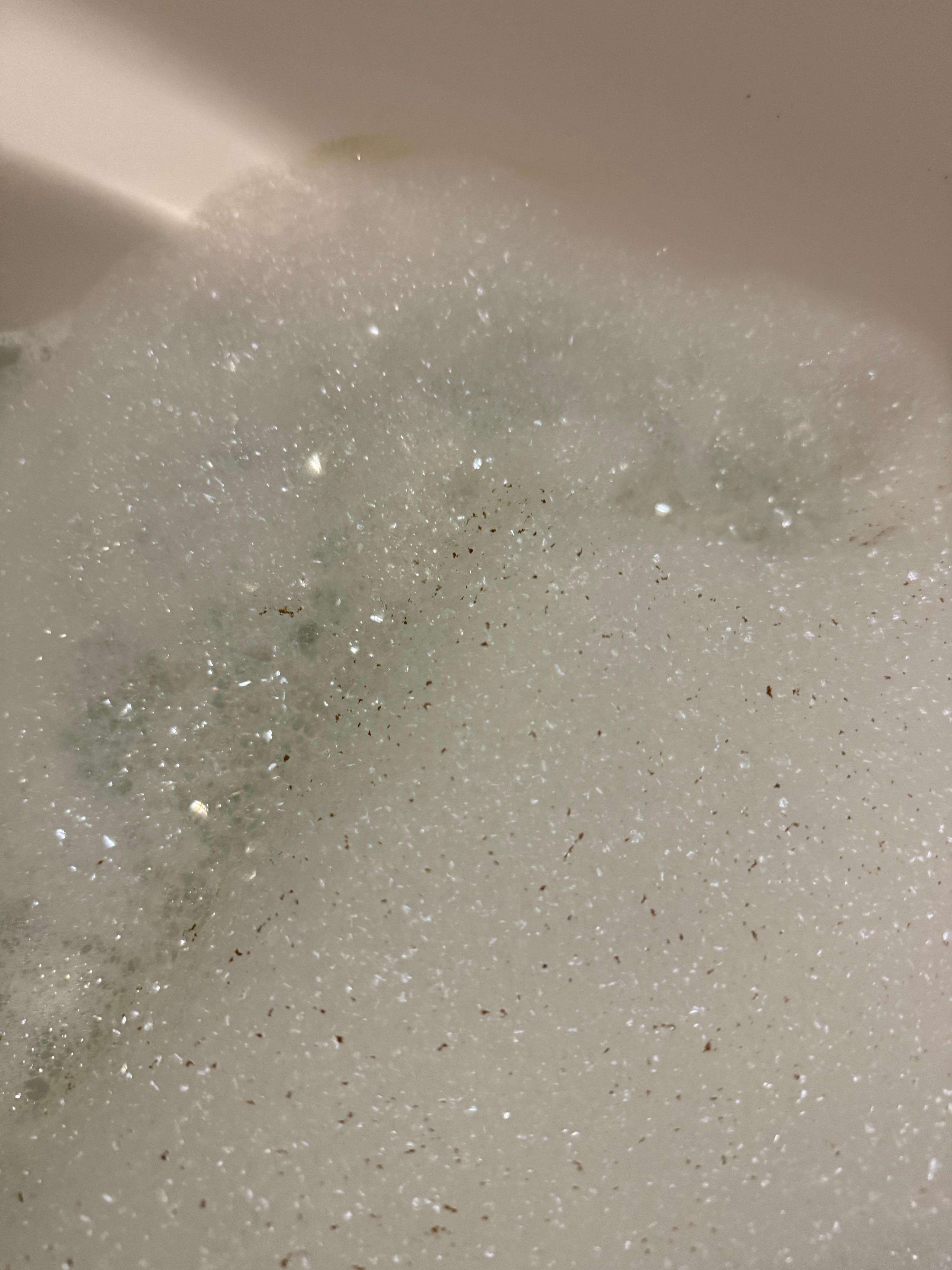 Zoom in. You can see the flecks in the bubbles. 