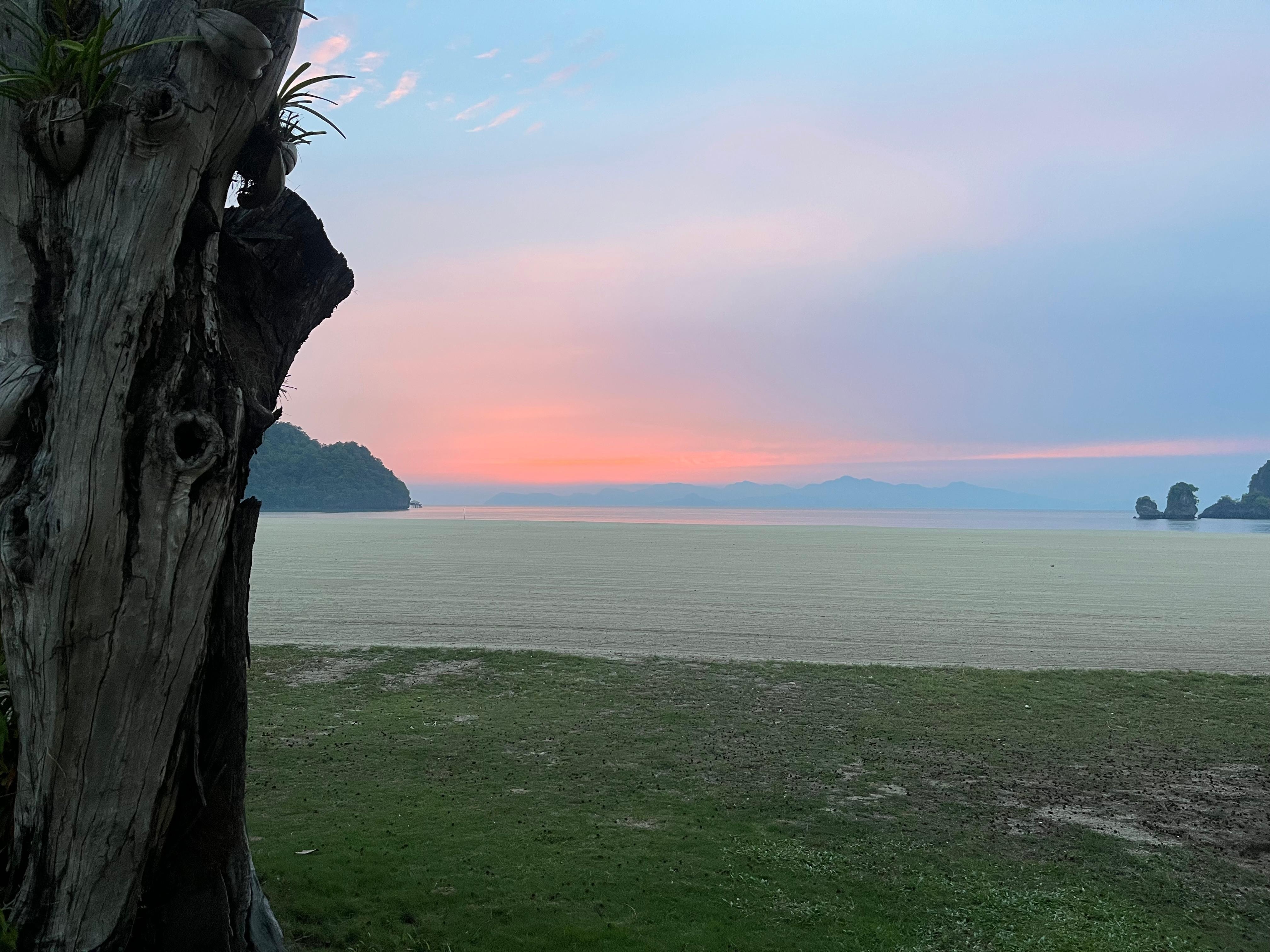 Sunset view from the pool