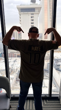 Top floor (14th) view from my room. Go Patriots!