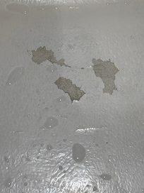 Floor of the bath was cracked.