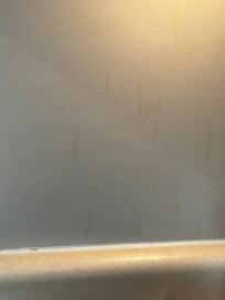 Wall above the stove.