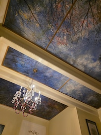 Painted ceiling at the Library