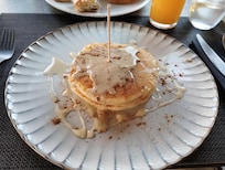 Yoghurt Pancakes with Tahini & Honey