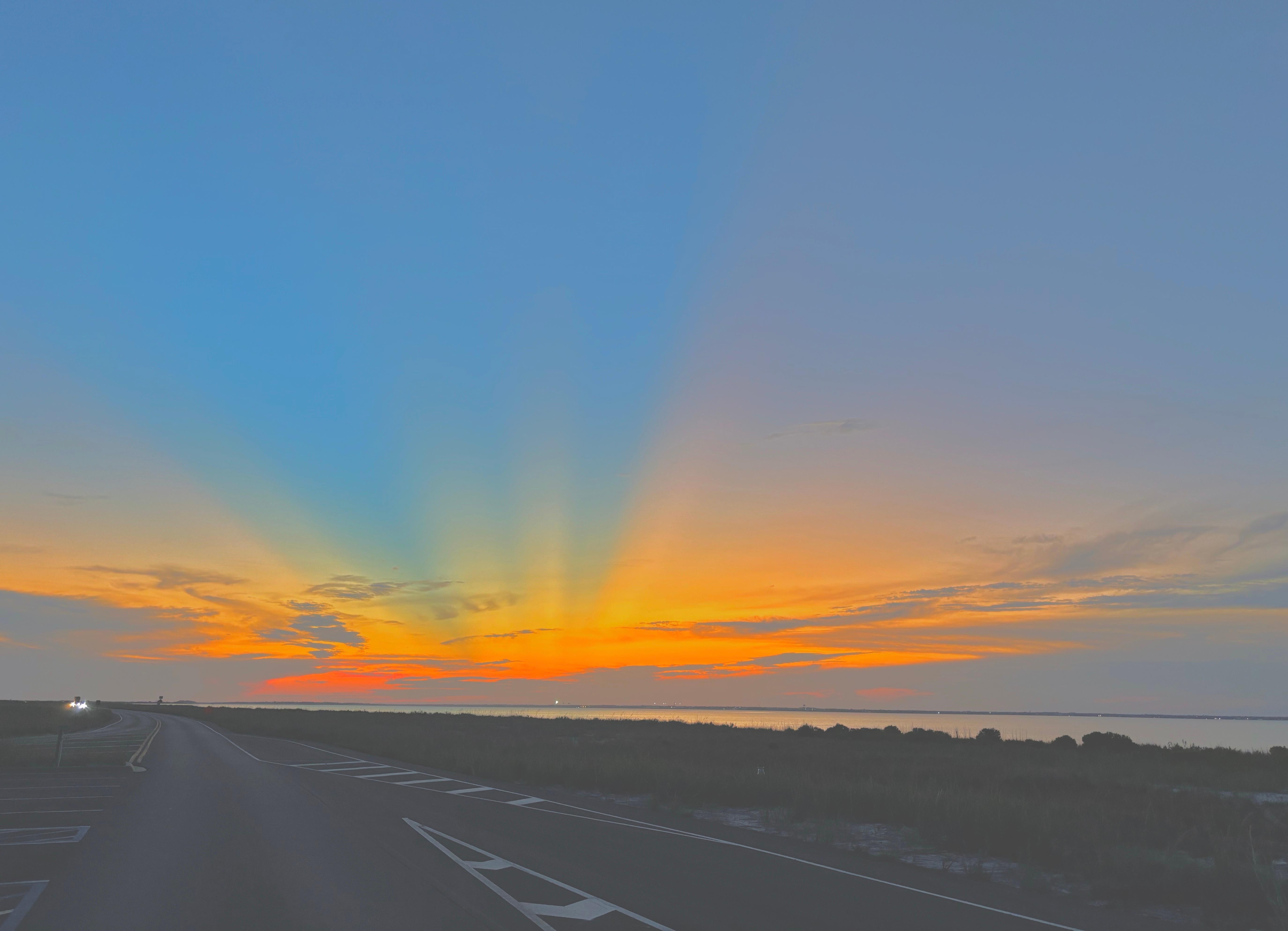 Sunset walk toward Fort Pickens 