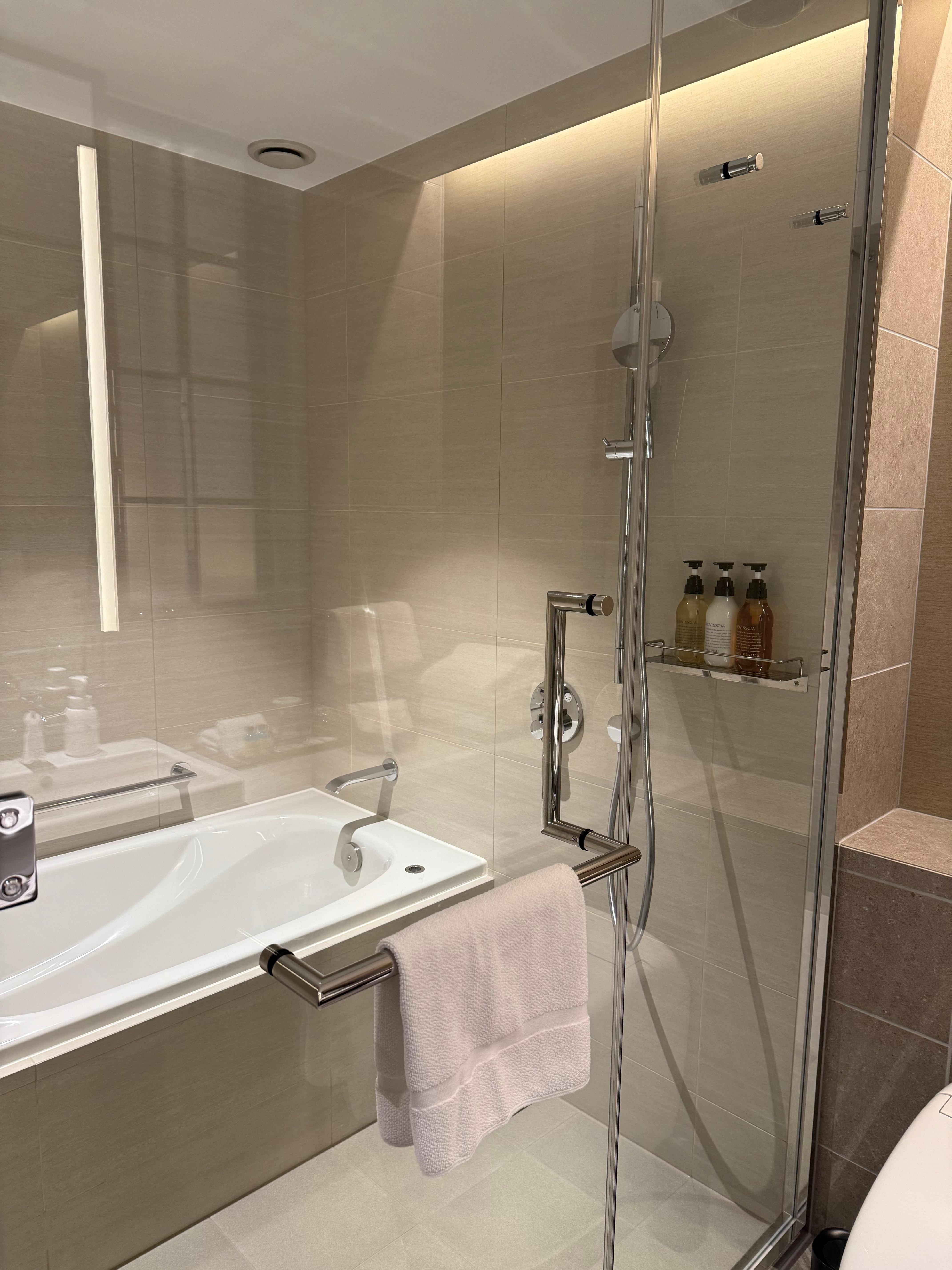 Himalayan bath salt was provided as part of the amenities - Perfect to get soaked in the deep bathtub 