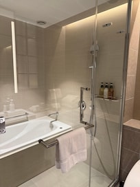 Himalayan bath salt was provided as part of the amenities - Perfect to get soaked in the deep bathtub