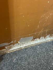 Peeling paint on doors