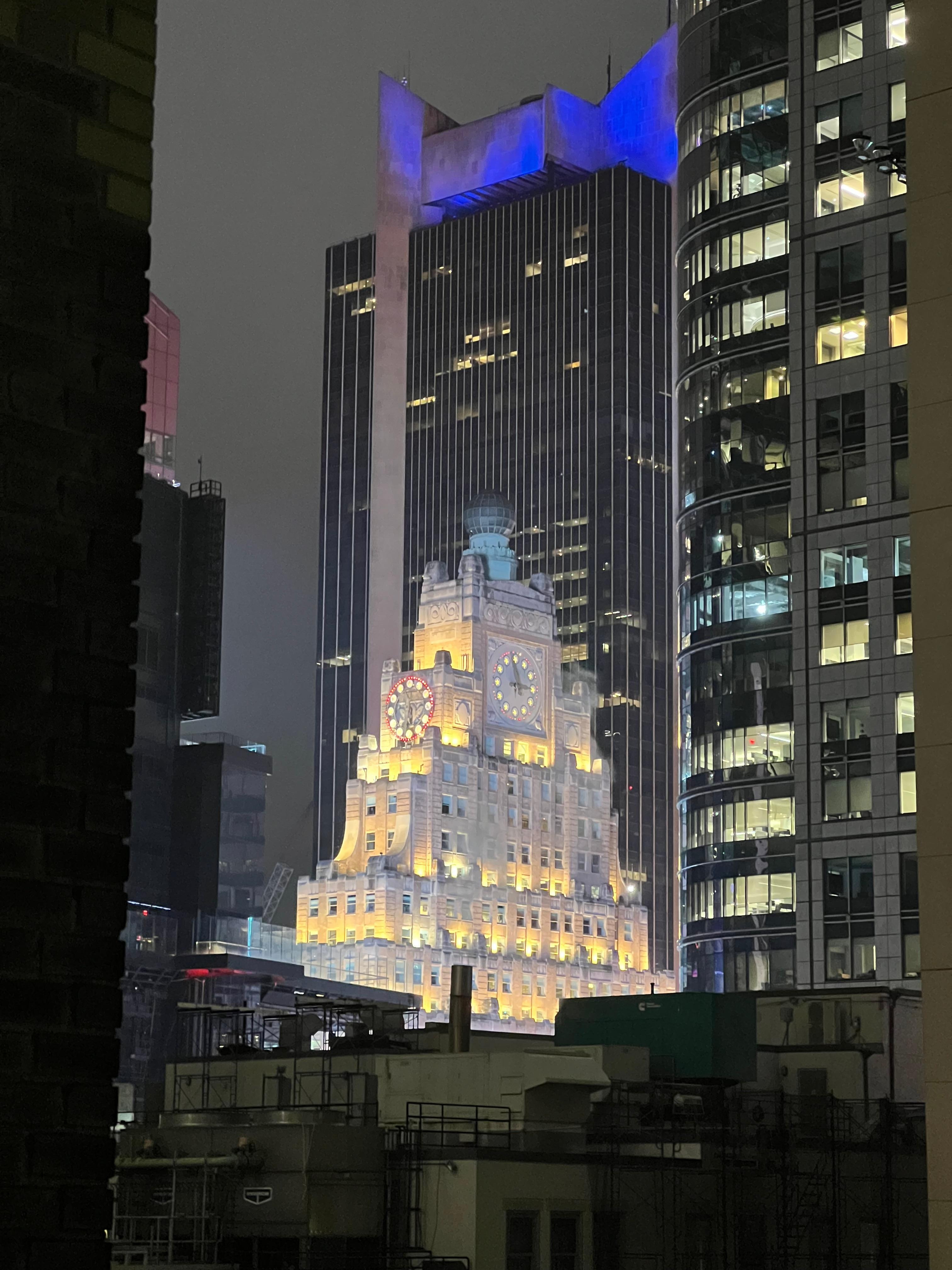 Nighttime view from our room