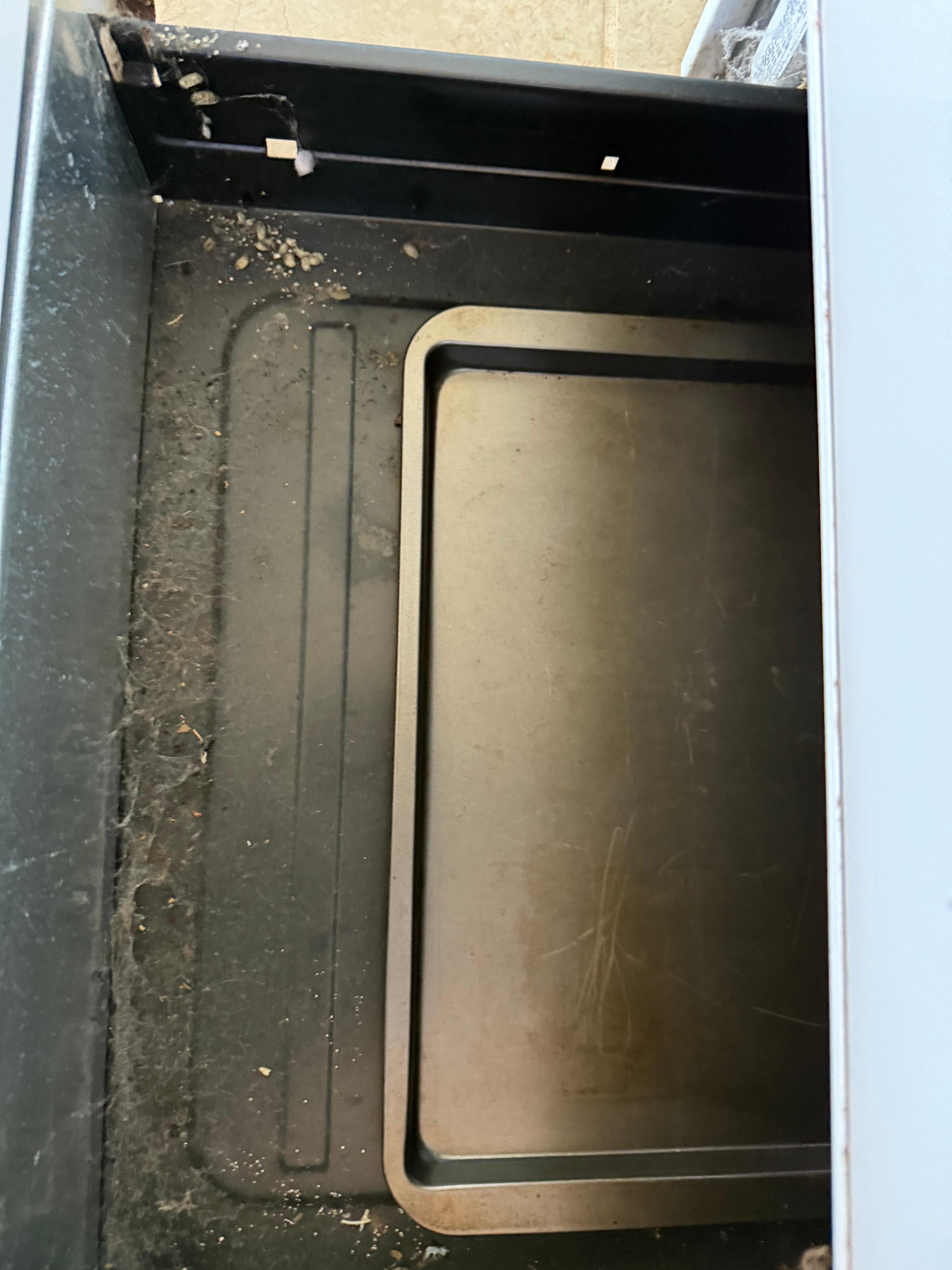 Oven drawer.