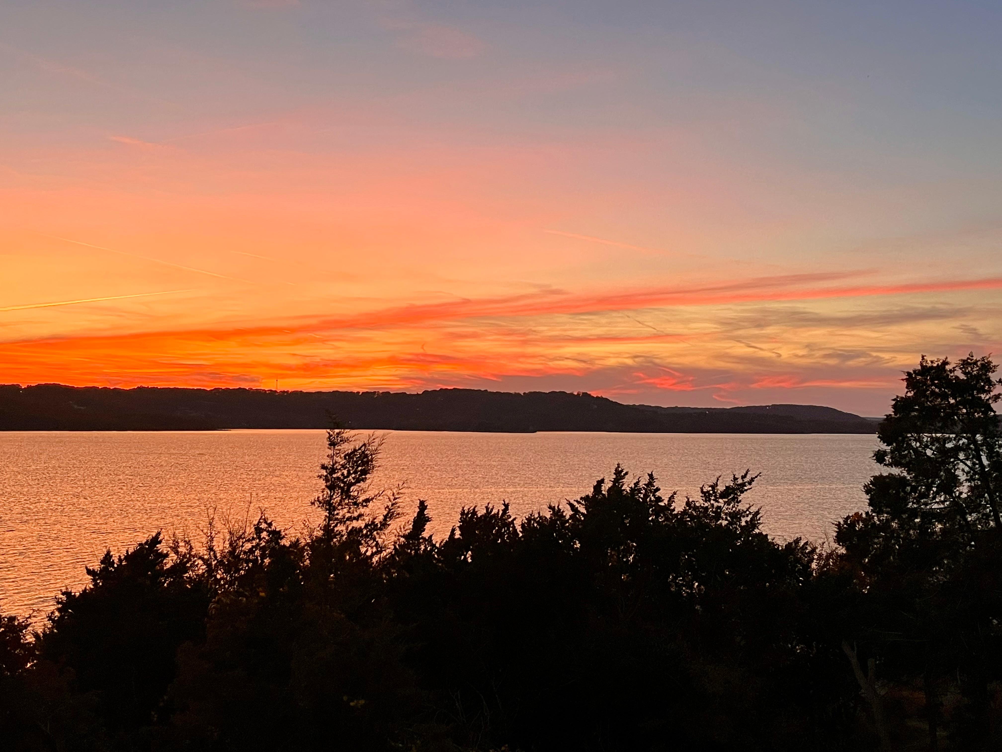 Sunset from the balcony. 