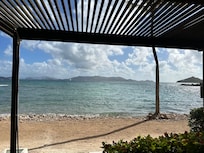 Enjoying the view from the back porch.