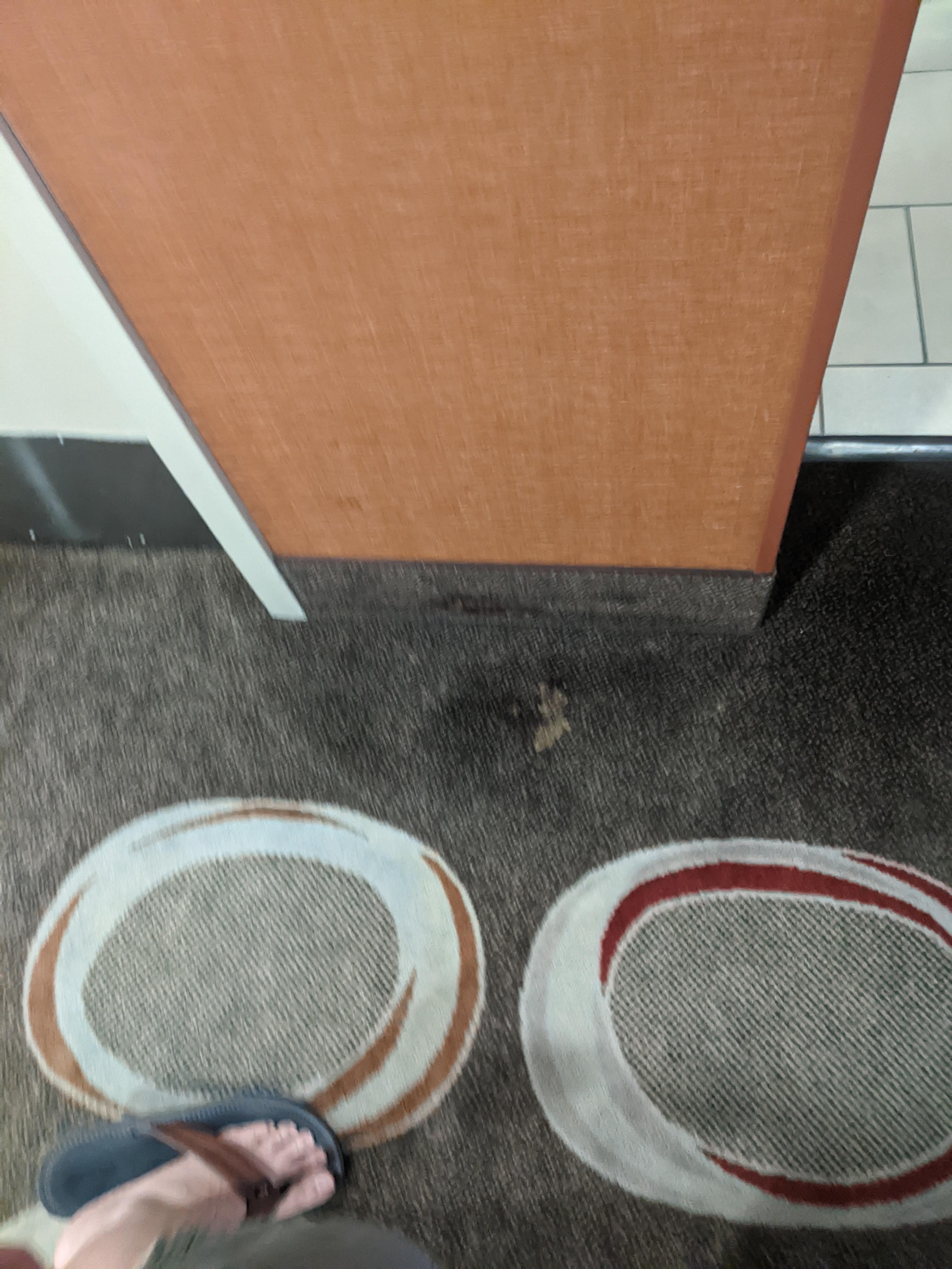 More nasty stuff of floor hallway 