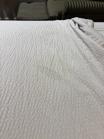 Stain on bed sheet