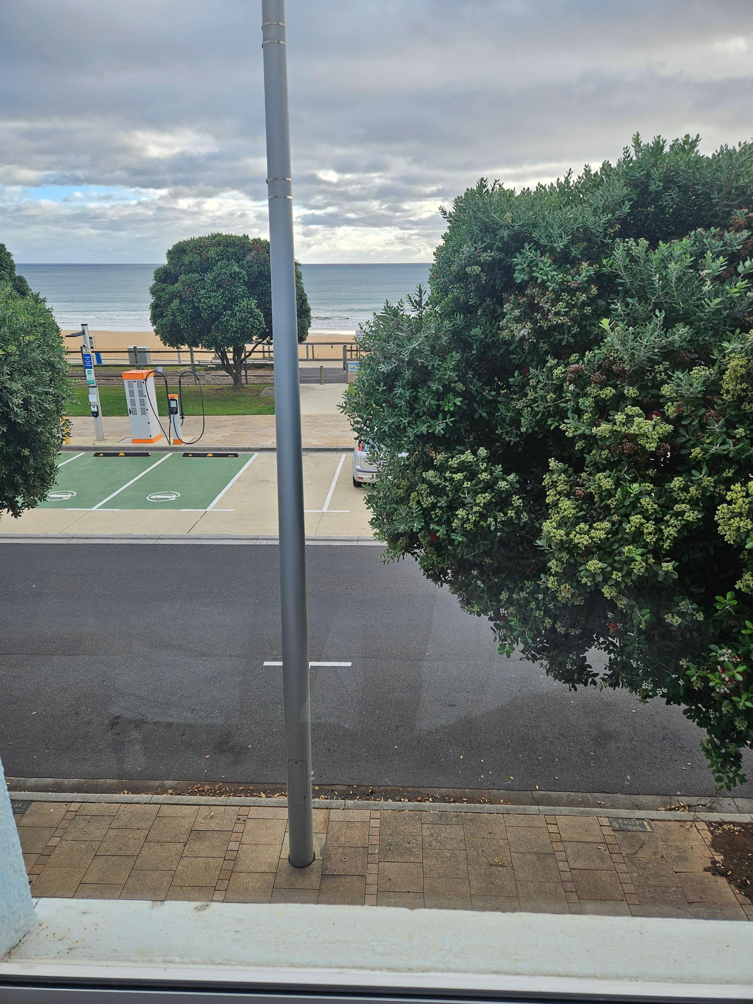 View of the Beach from our bed