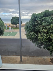 View of the Beach from our bed