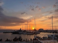 Naxos Town Sunset
