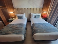 Small and inconvenient room, but good beds.