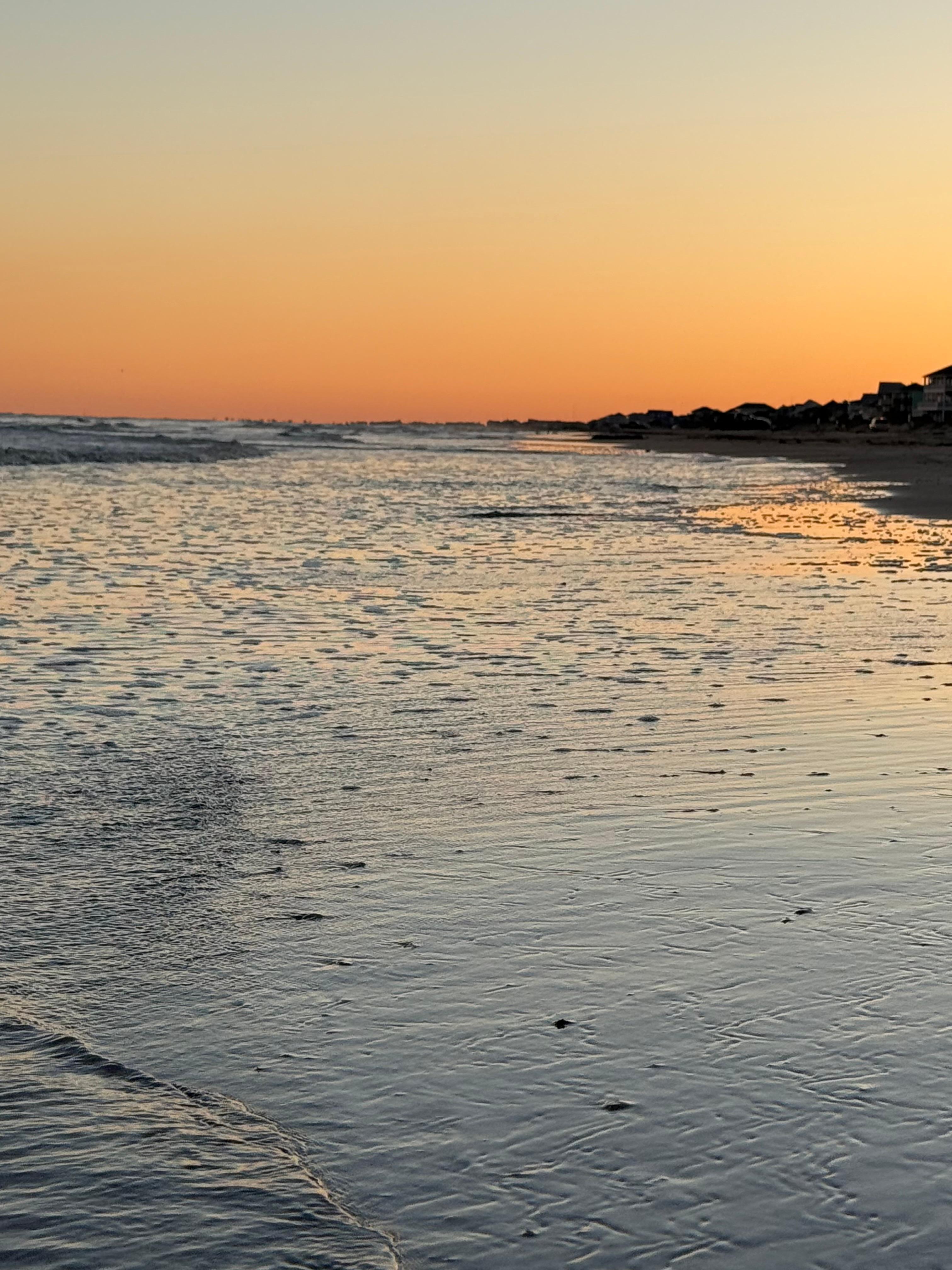 Sunset walk along the beach