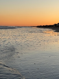 Sunset walk along the beach