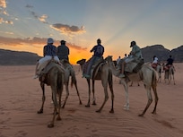 This is my family on the Sunset Camel rides the views in the desert were breathtaking.