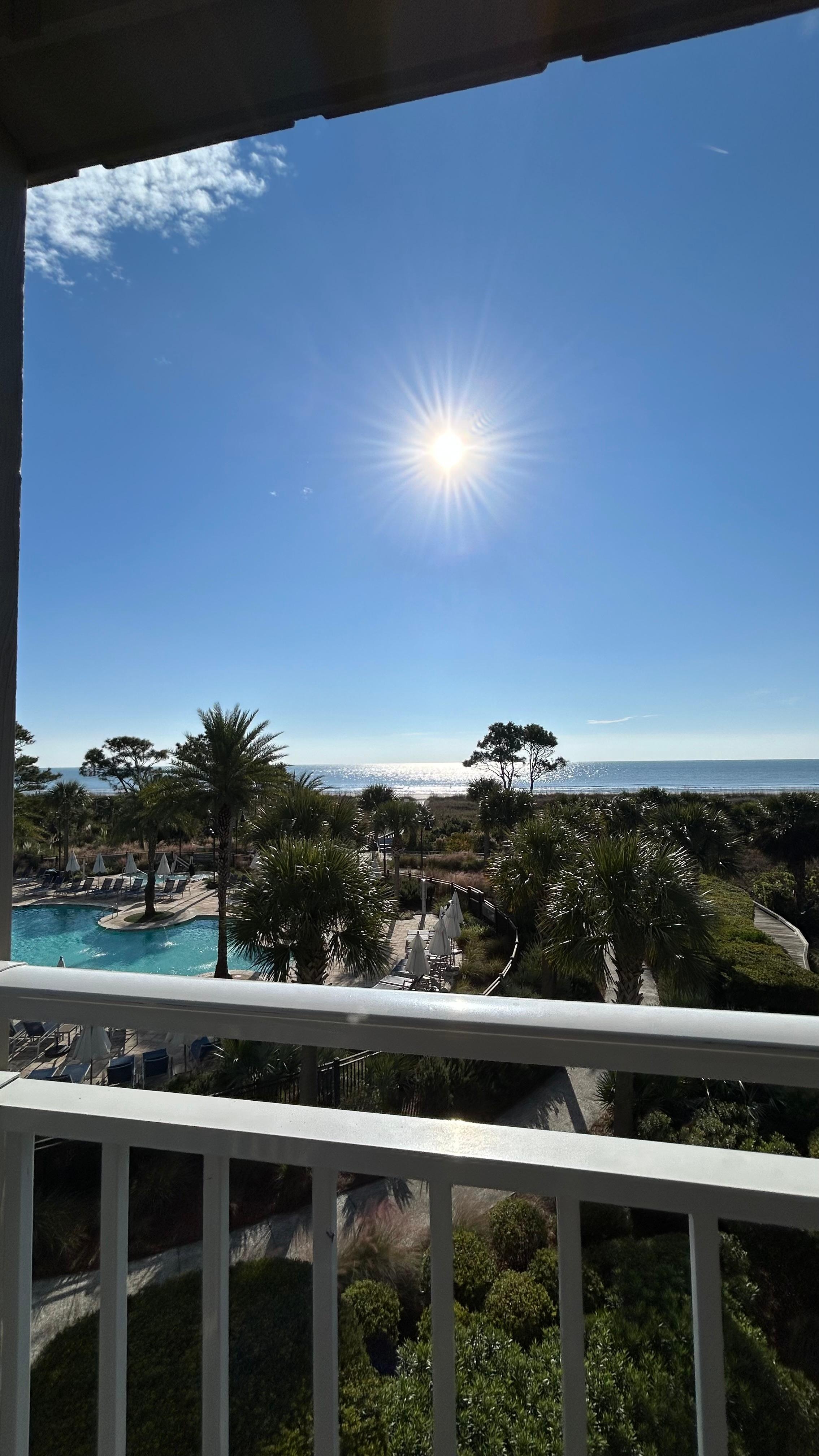 View from the balcony on a beautiful day. 