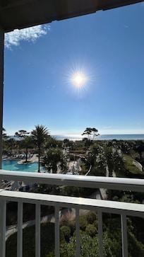 View from the balcony on a beautiful day.