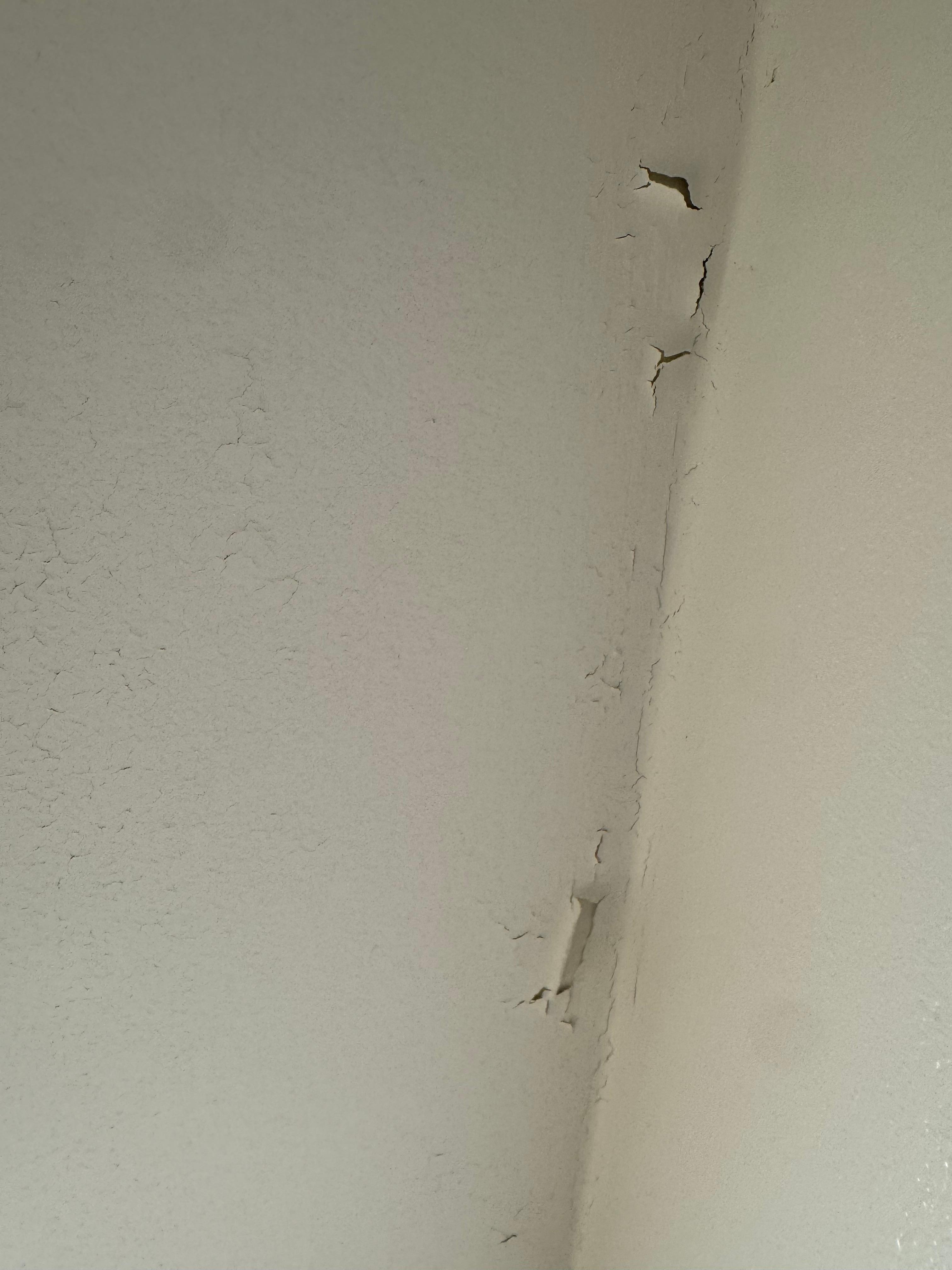 Peeling paint on ceiling