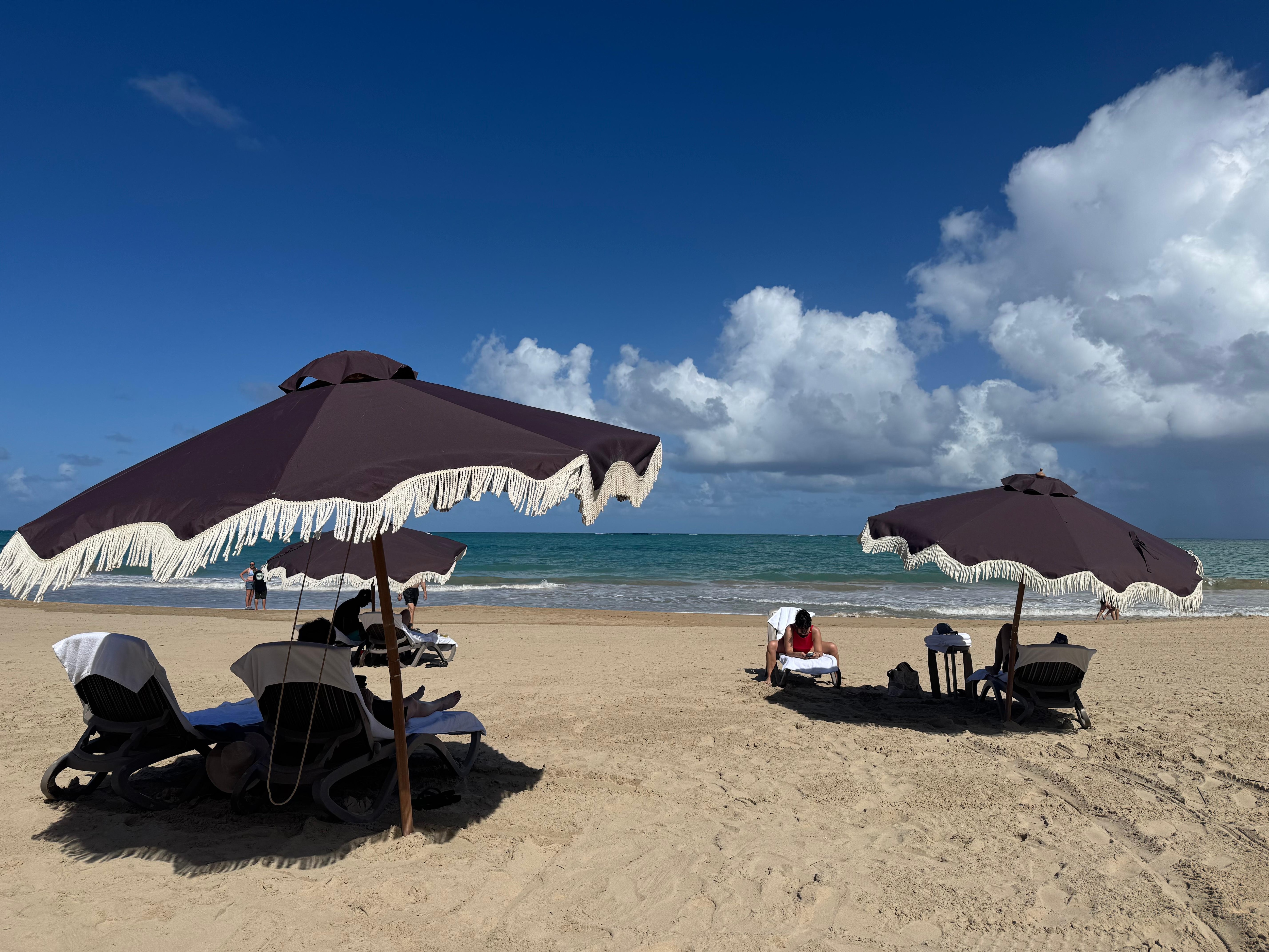 Beach umbrellas and chairs included in your stay