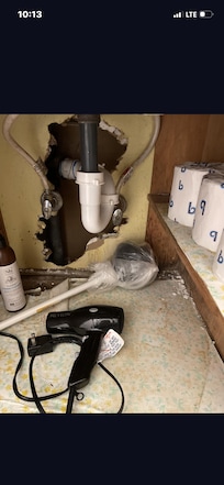 Under bathroom sink