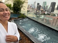 A lovely dip in rooftop pools.