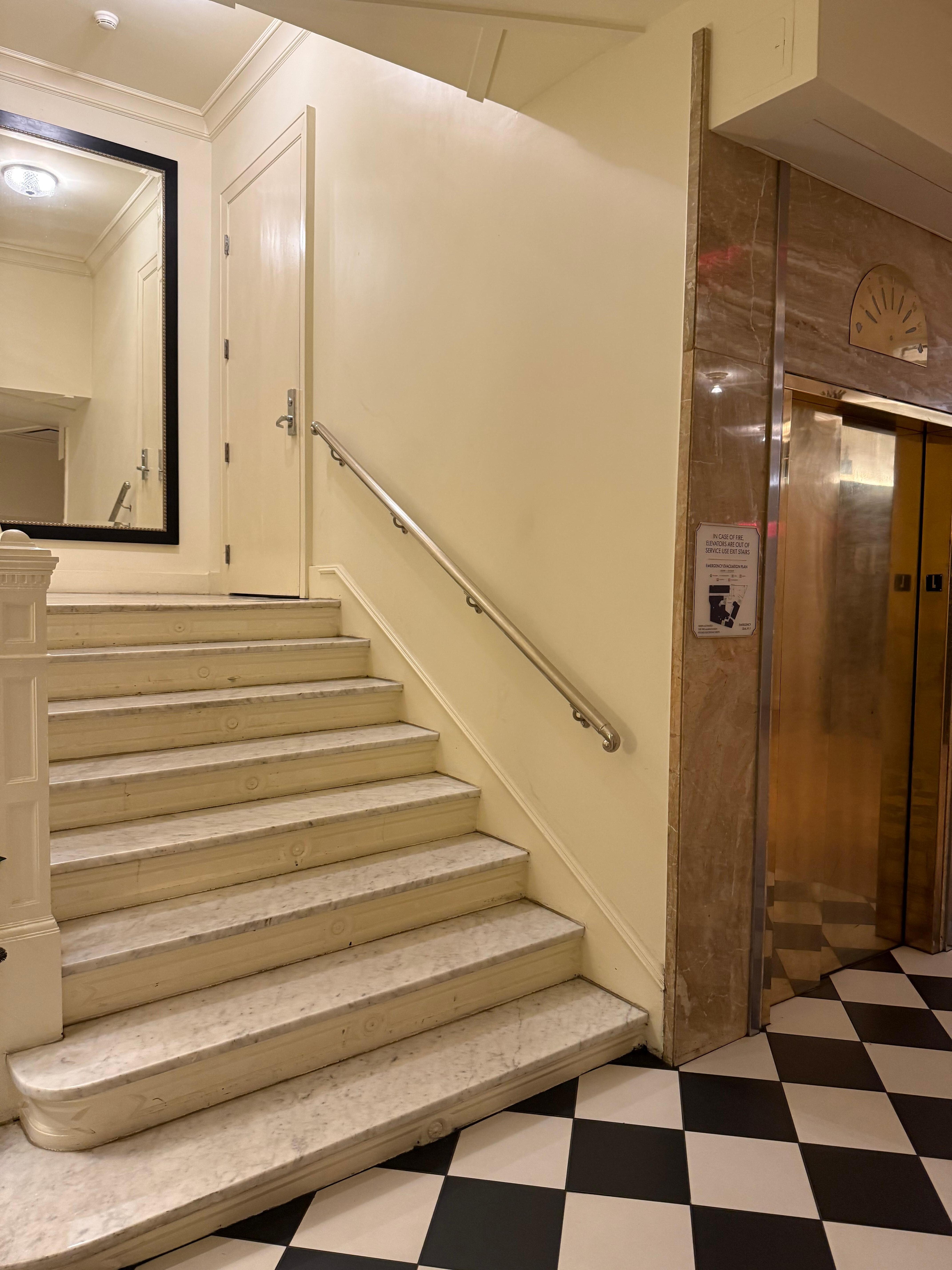 Beautiful original marble stairs. 