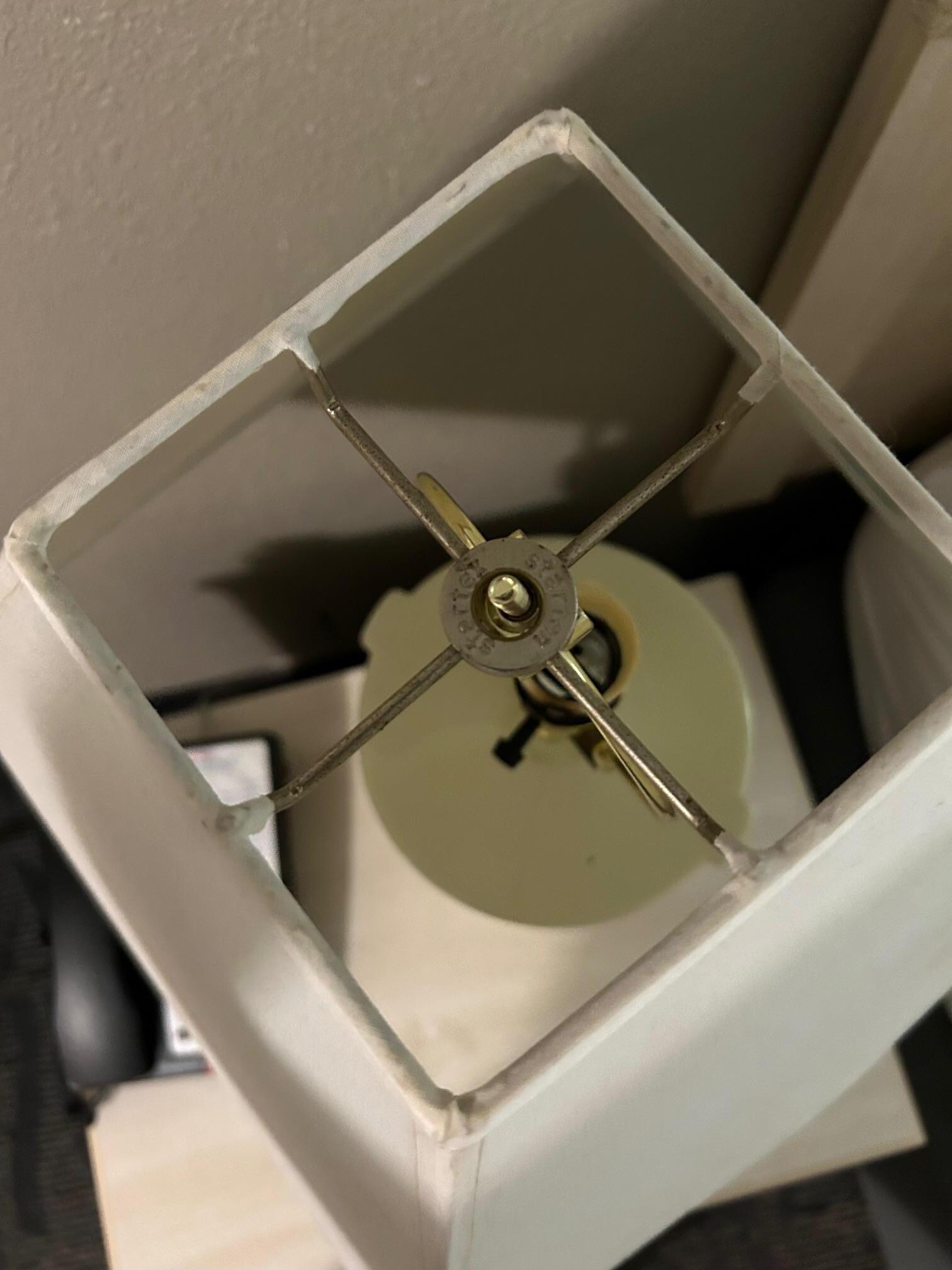 No lightbulb in the bedside lamp