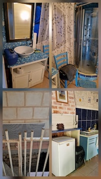 Douche et lavabo dans la chambre et pas d'eau dans la douche car flexible cassé !