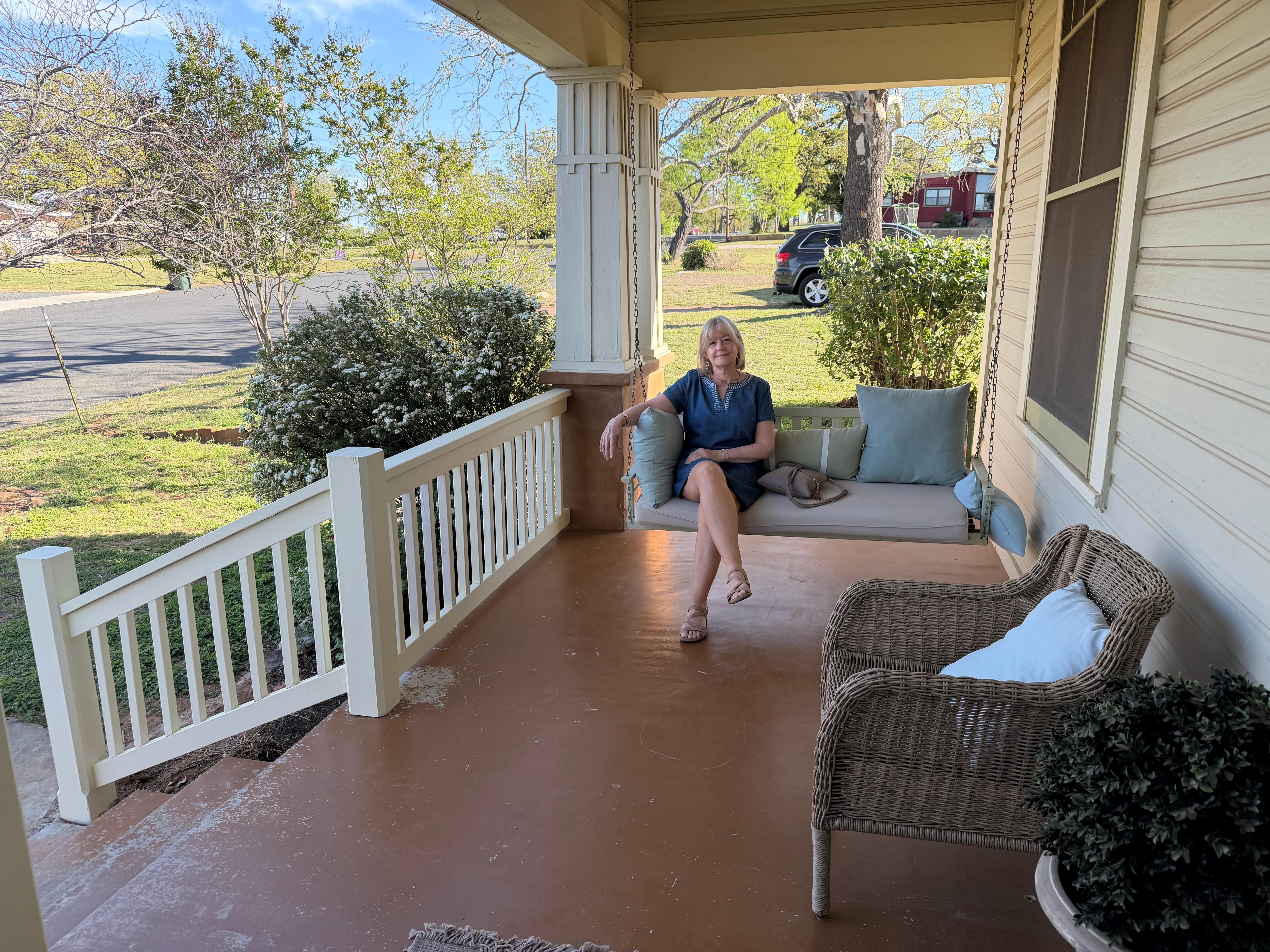 Loved the front porch and swing.
